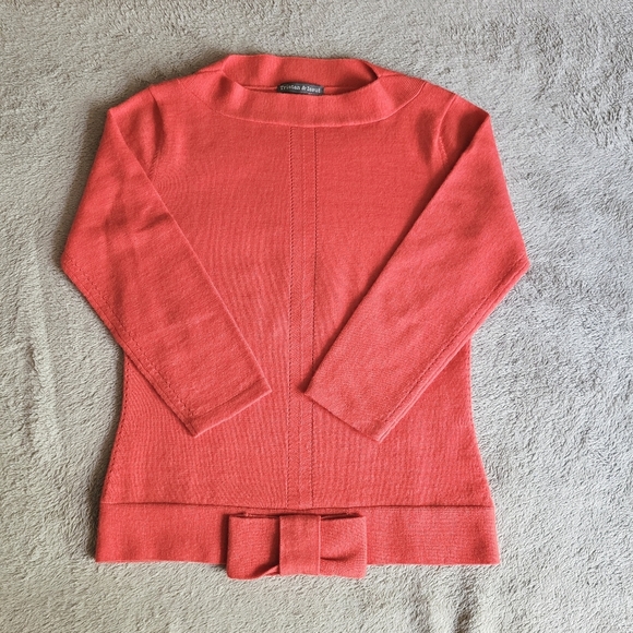Tristan & Iseut merino wool bow sweater size small - Picture 3 of 10